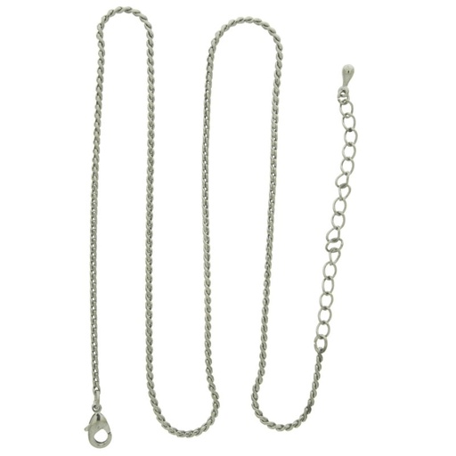 [783010500] Rhodium necklace