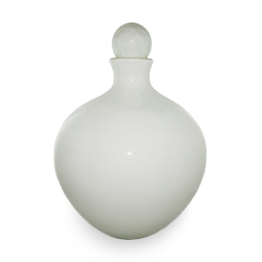 [703000900] BALLON WHITE glass urn