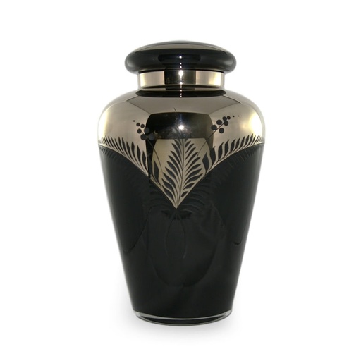 [703000200] FOGLIA glass urn
